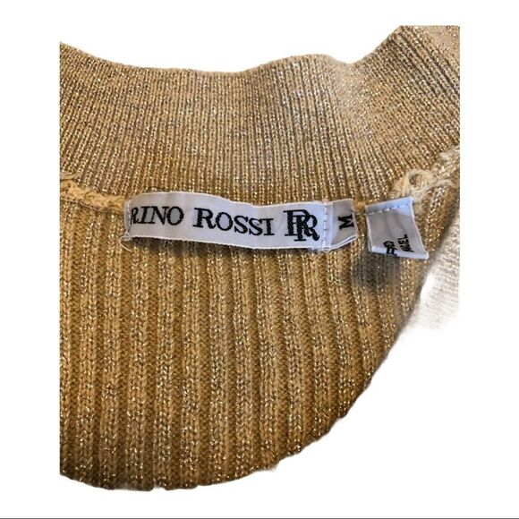 𝅺2/$36 Rino Rossi Gold Metallic Sleeveless Top - Picture 3 of 8
